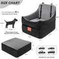 GL GLENSLAVE Dog Car Seat for Small/Medium Dogs, Dog Booster Car Seats with Thick Cushion for Dogs Under 35lbs, Detachab