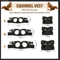3Pcs Rat Harness and Leash, Small Animal Training Walking Vest Leash Adjustable Traction Rope Strap for Squirrel Gerbil 