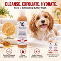 Warren London Butter Combo Dog Shampoo & Leave-in Conditioner, Milk & Honey/Guava & Mango, 8 oz Each, 2-Pack