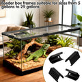 4Pcs Reptile Screen Tank Terrarium Lid Clips, Heavy Duty Terrarium Lid Cover for 5-29 Gallon Aquarium, Metal Escape Proo