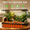 Reptile Heat Pad 8" X 18" 24W, Under Tank Heat Mat for Reptiles, Waterproof Hermit Crab Heating Pad for Terrarium, Snake