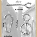 2pcs Horse Tie Ring, Heavy Duty Stainless Steel Tie Ring Horse Training Equipment with Eye Bolt,Quick snap,Humane and Sa