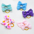 JUCCPUL Dog Hair Bows Cute Puppy Dog Bowknot Hair Ties Bulk with Rubber Bands Hair Accessories Bow Pet Grooming Products 40PCS