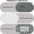 Small Chicken Coop, Wooden Rabbit Hutch Outdoor(Modern Grey)