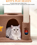 Small Cat Tree for Kittens, 30" Compact Cat Tower with Wide Base