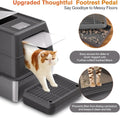 XXXL Stainless Steel Litter Box with Lid, Extra Large 28" Lx20 Dx18.1 H Litter Box for Big Cats, Enclosed Jumbo Metal Li