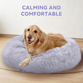 Medium Dog Bed, Washable Plush Donut Dog Bed, 28 Inch