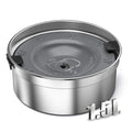 PurazQyn Dog Water Bowl No Spill, 1.5L/50oz Stainless Steel Slow Water Bowl for Dogs, Spill Proof Dog Bowl with Anti-Splash & Non-Slip, Slow Drinking Water Bowl Dispenser for Messy Drinkers (Silver)
