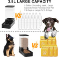 Automatic Cat Feeder and Water Dispenser in Set with Pet Food Bowl,Gravity Dog Waterer and Food Feeder for Small Medium 