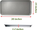 Large Multifunctional Boot Tray 2 Pack Boot Mat Washable Indoor or Outdoor Tray Mat Doormats for Shoes Boots Plants Pots Paint Tins Pet Bowls Car Storage, 30 x 15 x 1.2 Inches