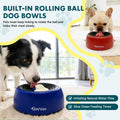 Dog Bowls, Slow Feeder Dog Bowls with Rolling Ball, Non-Slip Base