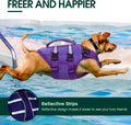 Kuoser Dog Life Jacket, High Flotation Dog Life Vest for Swimming Boating