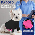 KOESON 100% Cotton Dog Surgery Recovery Suit Front Leg with Elbow Protector