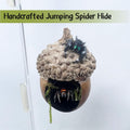 Jumping Spider Hide & Hideaway Made from Real Acorns | Handmade Magnetic Spider Cave, Ideal Habitat Accessory for Small 