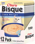 INABA Churu Bisque for Cats, Creamy Lickable Purée Side Dish with Vitamin E, 1.4 Ounces per Pouch, 12 Pouches
