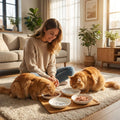 Non-Slip Cat Food Bowls, 6 Pack Whisker-Friendly Ceramic Bowls