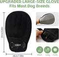 VINGER Pet Hair Removal Glove for Cats & Dogs, Electrostatic Pet Hair Gloves with Adjustable Wristband, Five-Finger Magic Brush Remover Tool for Laundry, Carpet, Couch, Car Seats & Clothing (Black)