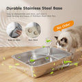 Enclosed Cat Litter Box, Stainless Steel Litter Box with Lid