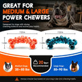 WOWBALA Dog Toys for Aggressive Chewers - Build for Aggressive Chewers for Long Lasting Fun, Non-splintering, Teeth Cleaning Indestructible Dog Chew Toys for Medium & Large Dogs, 2 Pack