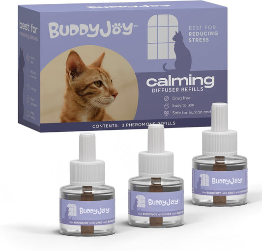 Cat Calming Diffuser Refills – Long-Lasting 30-Day Formula with Pheromones for Stress Relief, Relaxation, and Anxiety Re