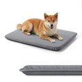 Warmrest Waterproof Dog Crate Pad Medium Sized Dog, Dual-Sided Outdoor Dog Bed for Crate Washable, Cooling Dog Sleeping Foam Mat, Wipeable, 35×22, Grey