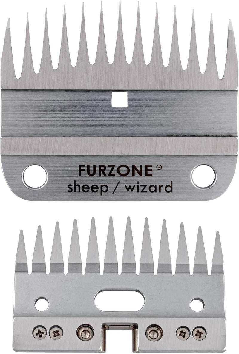 FURZONE A2 Large Animal Clipper Blade (Sheep/Wizard) - 2 in 1 Set (13&12 Teeth), Sheep Grooming Replacement Blade, Profe