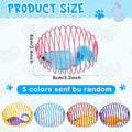 Jecery 5 Pcs Cat Spring Balls Toys Stretchable Rolling Balls Colorful Playful Coils Interactive Action Toy Caged Rats for Kitten Pet Supplies (Mouse,Multicolor)
