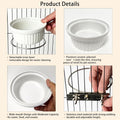 Rabbit Hanging Ceramic Bowl, Removable Cage Feeder Pet Food Water Bowl