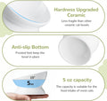 Elevated Cat Bowl, 5 Oz Raised Cat Food and Water Bowl Set for Cats, Ceramic Raised and Tilted Water Bowl, 15°Tilted Sta