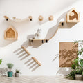 FUKUMARU Cat Wall Furniture, 34 x 13 inch Cats Hammock Shelves, Rubberwood Kitten Window Perch, Easy DIY Installation