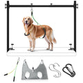 Dog Grooming Arm for Table, L Size, Adjustable 42" Height & 31"–43" Width, H-Shape Stable Grooming Stand, Clamp Fits up to 2.76", with Hammock & 2 Nooses for Home Grooming & Nail Trimming