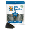 123 Treats | Hooves for Dogs (25 Count) | 100% Natural Long-Lasting Beef Dog Treats Made from Beef Hoof | from Free Range, Grass Fed Cattle with NO Additives, Coloring or Chemicals.
