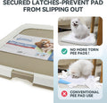 PAWISE Dog Training Pee Pad Holder Tray, Indoor Puppy Potty Pee Pad Floor Tray Dog Toilet, 24''X24', Large