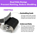 Poodoodle 2 in 1 Undercoat Rake for Dogs and Cats, Professional Grooming Brush Dematting & Shedding Comb to Remove Loose Hair, Matted Fur Efficiently, Perfect for Poodle, Doodle & All Long Haired Pets