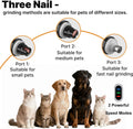 RGIMF Upgraded Dog Nail Grinder Quiet, Professional Cat & Dog Nail Trimmers, 2-Speed Silent Pet Nail Grinder and Painless Paws Grooming, Suitable for Small Medium Pets (2 Replacement Head)