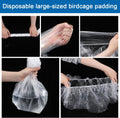 50 Pcs Disposable Bird Cage Liners, 34 x 22 Inch Clear Plastic Bird Cage Liner Large Size Parakeet Cages Bottom Liner fo