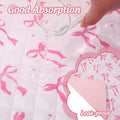 JarThenaAMCS 7 Pcs Bow Ferret Cage Liner Set Ferret Critter Nation Cage Accessories Kit Pink Bowknot Washable Double Uni