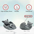 Sengocis Small Cat Memorial Stone Commemorates Our Lost Fur Baby,Peaceful Sleeping Cat Angel Statue for Garden,Indoor,Pet Grave Markers,and Loss of Cat Sympathy Gift(Gray)