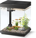 Betta Fish Tank 1.6 Gallon Glass Small Aquarium Starter Kit Black