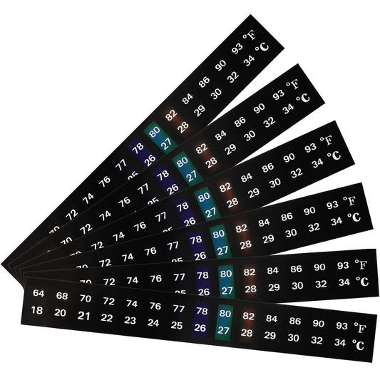 Frienda 6 Pcs Horizontal Stick on Thermometer Strip, 64-93°f (18-34°c)