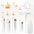 Newborn Pet Feeding Kit, 100ml Small Animal Nursing Bottle with BPA-Free Nipple, Oral Syringe, Measuring Cup & Cleaning 