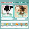 VI-FA Dog & Cat Lick Mat, Slow Feeder Pad with Suction Cups, Anxiety Relief for Bath Grooming Training (2 Pack, Yellow+G