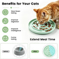 UPXDUMI 6.85'' Wide Shallow Whisker Friendly Slow Feeder Cat Bowl