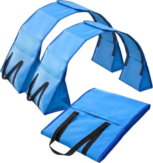 Silipull 2 Set Dog Agility Tunnel Sandbags, Dog Tunnel Weight Bags Heavy-Duty PVC Weatherproof Design, Adjustable for 18"-26" Diameter for Stabilizing and Securing, Blue (Tunnels Not Included)