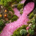 50/100/200Pcs Pink Glow Stones, Glowing Garden Pebbles Garden Bonsai Decoration