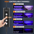 hygger LED Saltwater Aquarium Light, 24/7 Mode Nano Tank Reef Light for Coral, Refugium Light with White, Blue, U-V LEDs