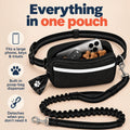 Race&Herd Hands Free Dog Leash with Zip Pouch — Bungee Waist Belt