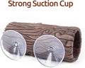 REPTIZOO Reptile Hide Cave Resin Hollow Tree Trunk Hideout Hermit Crab Climbing Toys Reptile Shelter Sleeping Cave for A