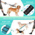 AKEISHE Double Leash for Two Dogs, 2-in-1 No Tangle Design with Bungee Shock Absorber & Adjustable Strap for Walking, Running, Training (Purple)