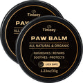 Tinioey All-Natural Dog Paw Balm for Dogs & Cats | 2 Pack Dog Paw Pad Balm Paw Protector, Moisturizer & Soother for Dry Cracked Paws & Noses | Snout Soother for Dogs (1.23oz*2)